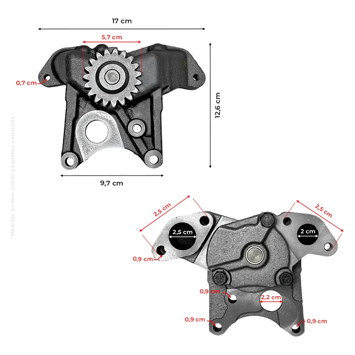 Bomba De Óleo Do Motor Perkins Aplicável JCB / Massey Ferguson - 4132F056