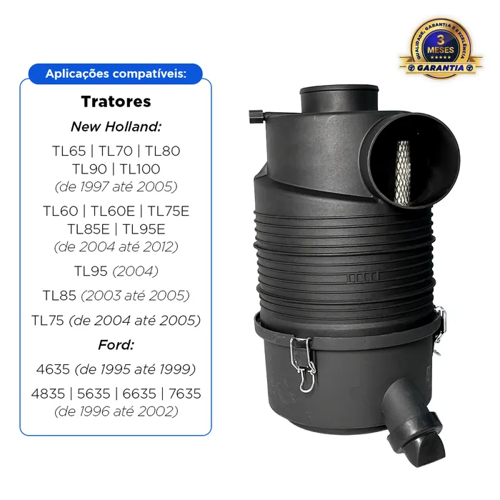 5150017 | Carcaça Filtro Ar Aplicável New Holland Ford