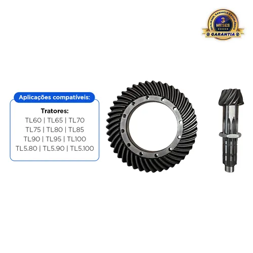 Coroa E Pinhão 9x43 Diferencial Traseiro Aplicável Trator New Holland - 5153715