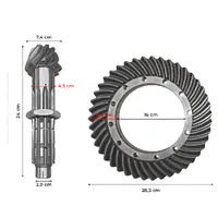 Coroa E Pinhão 9x43 Diferencial Traseiro Aplicável Trator New Holland - 5153715 - imagem 3