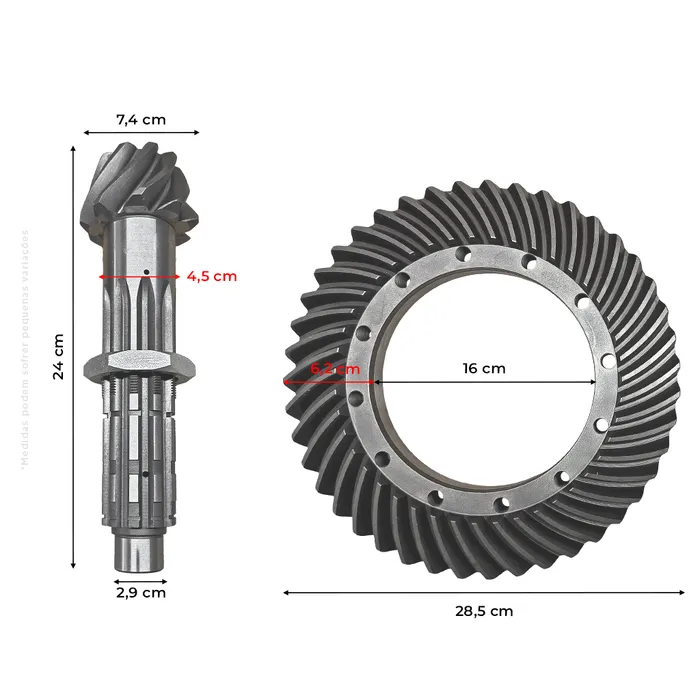Coroa E Pinhão 9x43 Diferencial Traseiro Aplicável Trator New Holland - 5153715