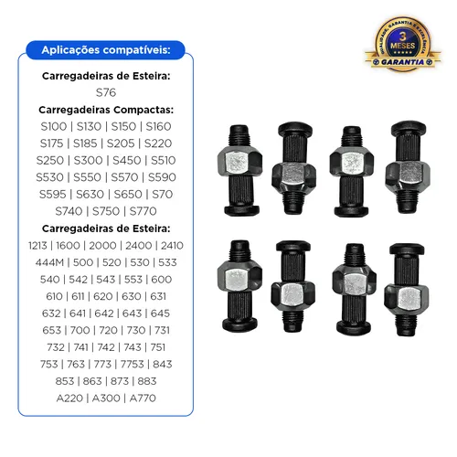 Parafuso de Roda Aplicável Minicarregadeiras Bobcat - 6559802