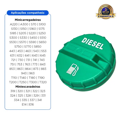 Tampa Do Tanque De Diesel Aplicável BobCat - 6661114
