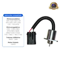6691498 / Solenoide De Parada De 12V Mini-Carregadeira BobCat - imagem 2