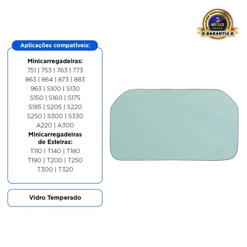 Vidro Da Janela Traseira Cabine Aplicável Minicarregadeira Bobcat - 6717874