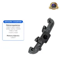 Coletor De Escape Kubota V2607 Aplicável Minicarregadeira Bobcat - 7000754 - imagem 2