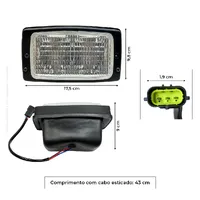 700/42300 / Farol Dianteiro De Trabalho Duplo Aplicável JCB - imagem 3