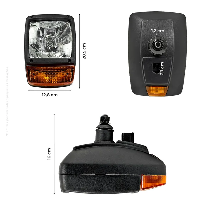 700/50055 / Farol Dianteiro Retroescavadeira JCB