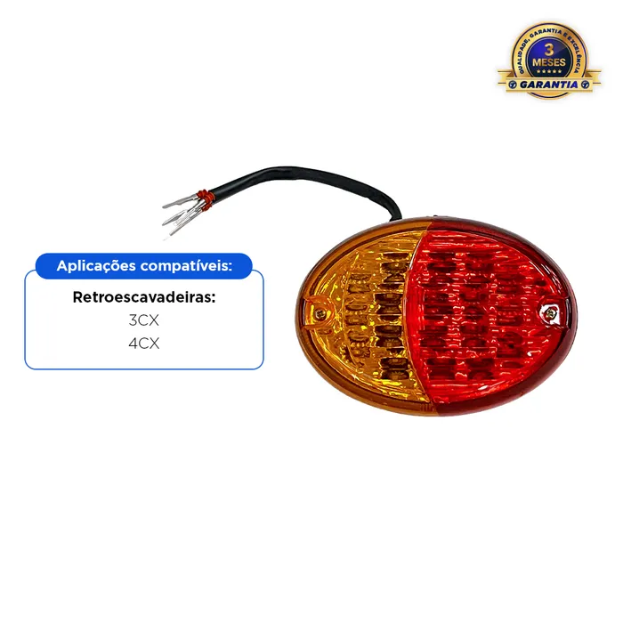 70050136 / Lanterna Traseira Esquerda Aplicável Retroescavadeira JCB