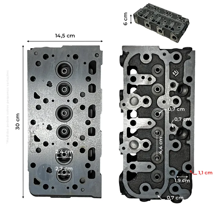 7353946 / Cabeçote Do Motor Kubota Aplicável Mini Escavadeira Bobcat