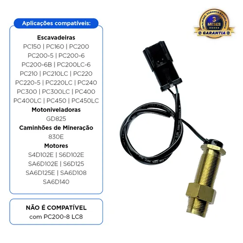 Sensor De Rotação Aplicável Escavadeira Komatsu - 7861922310