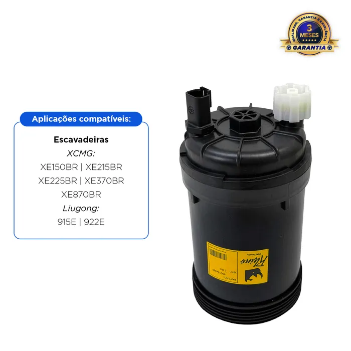 800154562 / Filtro Separador Água Combustível Aplicável XCMG / Liugong