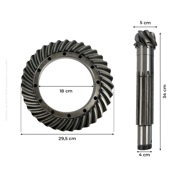 Coroa Pinhão Diferencial Aplicável Trator Valmet - 80495500