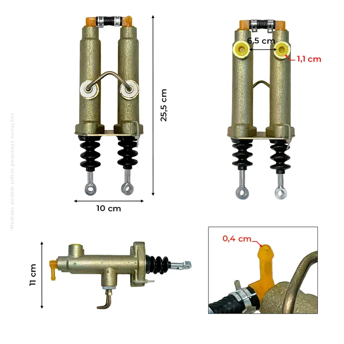 81869963 / Cilindro Mestre Duplo Trator New Holland
