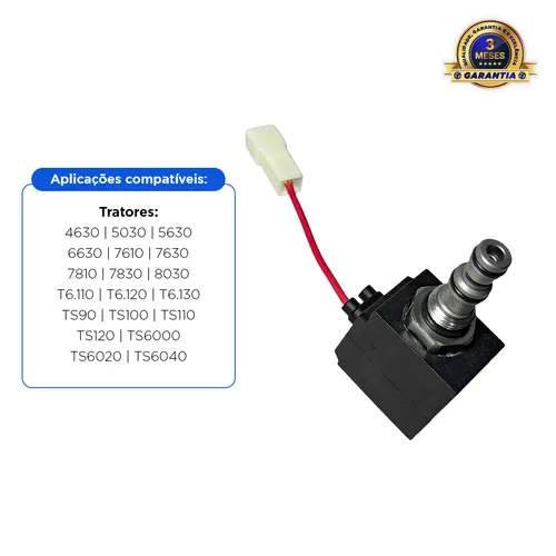 Solenoide Aplicável Trator New Holland - 81870291