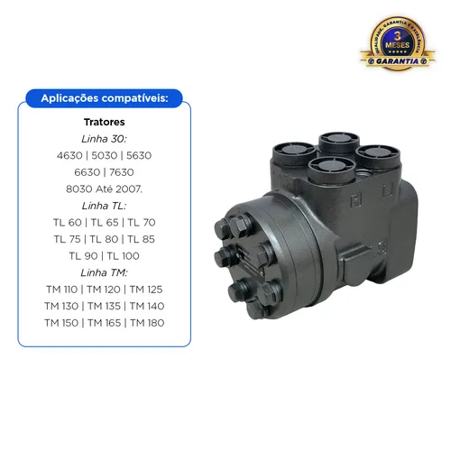 Bomba de Direção Hidrostática Orbitrol Aplicável Trator New Holland - 82001250