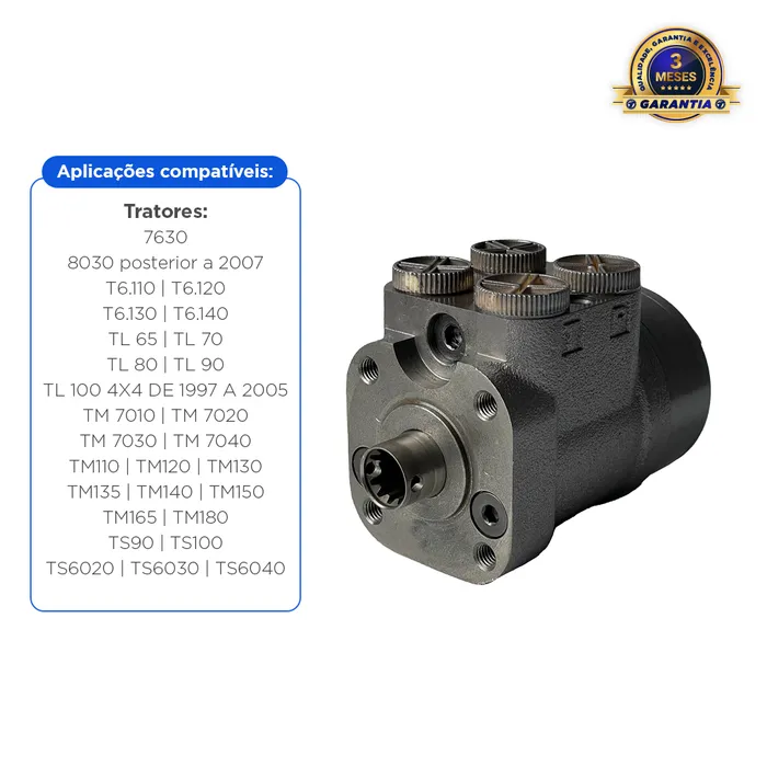 Unidade Hidrost 160cm Trator 4x4 New Holland - 84990673 / 87393294