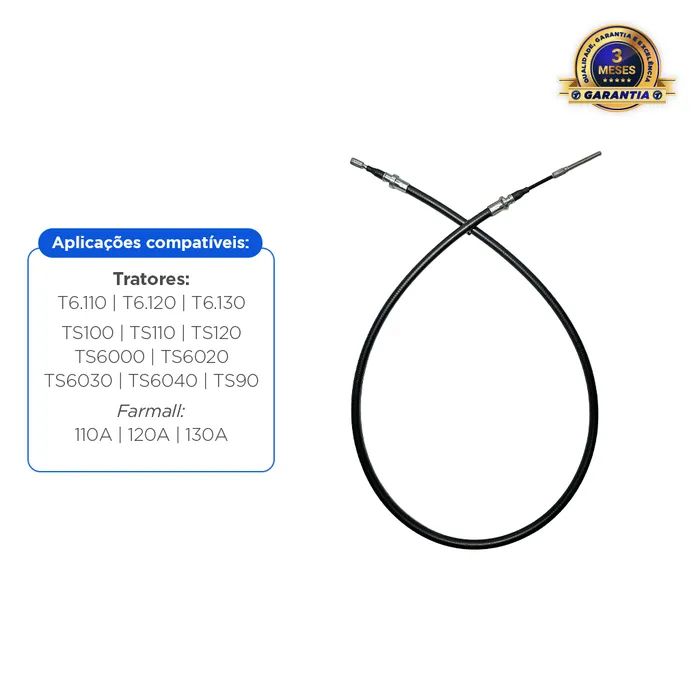 82027283 / Cabo Do Freio De Mão Trator Case / New Holland