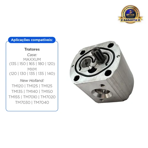 Bomba Hidráulica Aplicável Trator Case E New Holland - 82031027