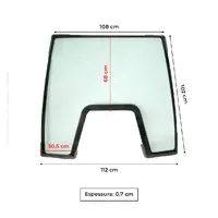 83829600 / Vidro Do Para-brisa Frontal Aplicável Trator Valtra - imagem 3