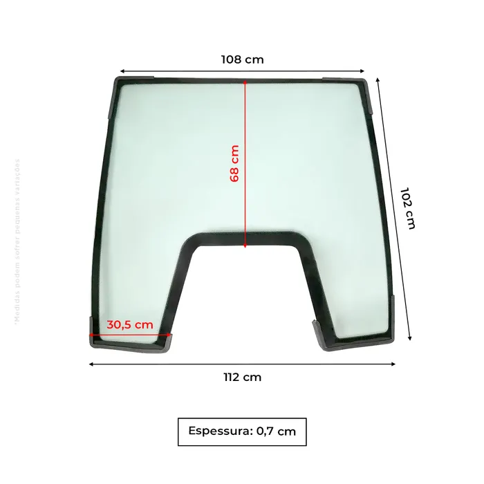 83829600 / Vidro Do Para-brisa Frontal Aplicável Trator Valtra
