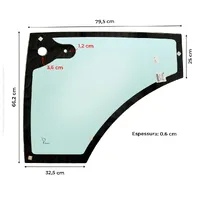 84224316 / Vidro Inferior Da Porta Esquerda Aplicável New Holland/Case - imagem 3
