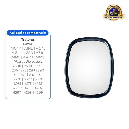 Espelho Retrovisor Aplicável Trator Massey Ferguson / Valmet - 85949600