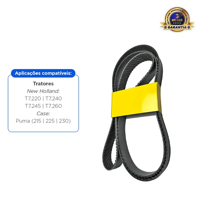 87301964 / Correia Poly V do Motor Aplicável New Holland/Case 