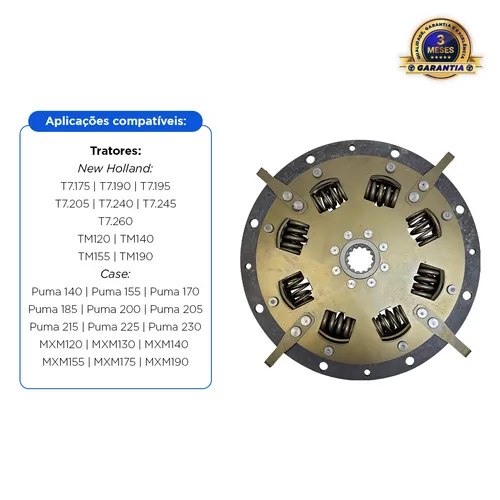 Disco De Embreagem Aplicável Tratores New Holland - 87542609