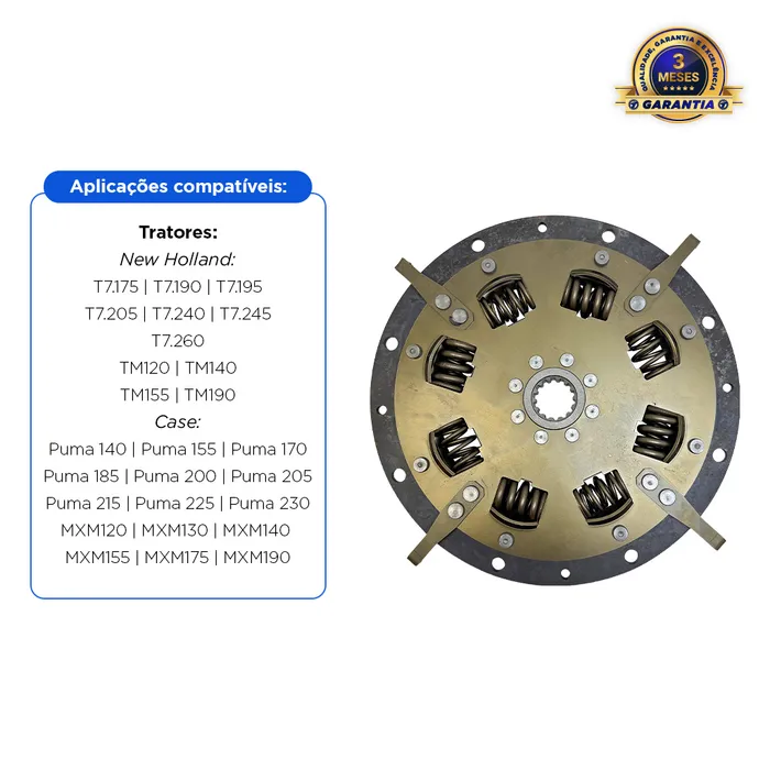 87542609 / Disco De Embreagem Aplicável Tratores New Holland 