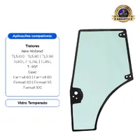 87620234 / Vidro Da Porta Esquerda Aplicável Trator Case e New Holland - imagem 2