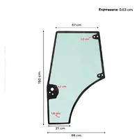 87620234 / Vidro Da Porta Esquerda Aplicável Trator Case e New Holland - imagem 3
