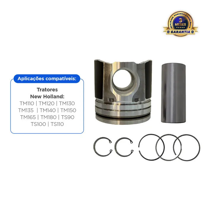 87802364 / Kit Pistão E Anéis Aplicável New Holland