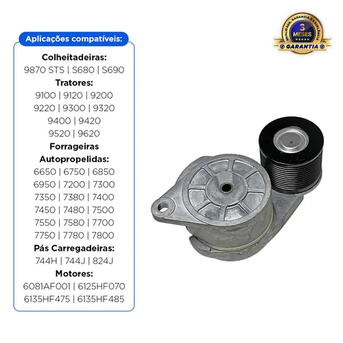 Tenso Da Correia De Acionamento Do Motor Aplicável Máquina John Deere - AN373823