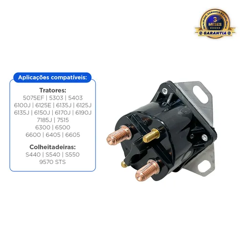 Relé De Partida do Motor Aplicável John Deere - AT68973