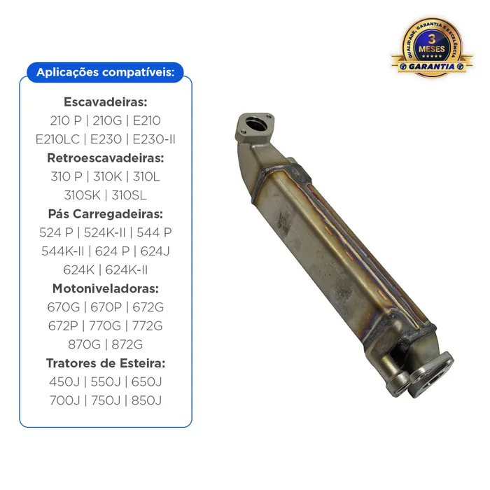 Resfriador Do Escape Egr Aplicável Máquinas John Deere - RE535729