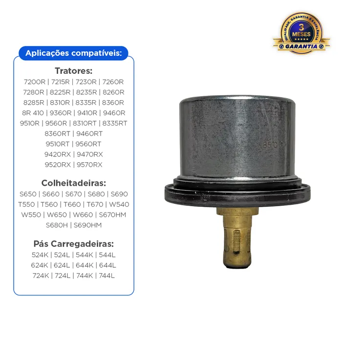 RE554015 / Válvula Termostática Aplicável Máquinas John Deere