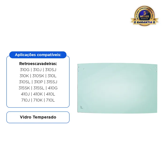 T242700 / Vidro Superior Traseiro Aplicável John Deere