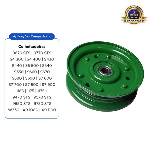Polia Central Filtro Aplicável Colheitadeira John Deere - AH140497