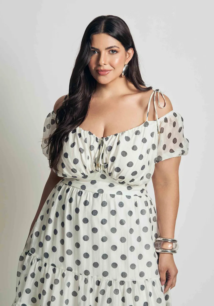 VESTIDO PLUS SIZE POÁ MARIAS BRANCO