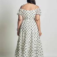 VESTIDO PLUS SIZE POÁ MARIAS BRANCO - imagem 3