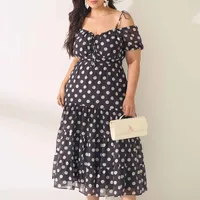VESTIDO PLUS SIZE POÁ MARIAS PRETO - imagem 1
