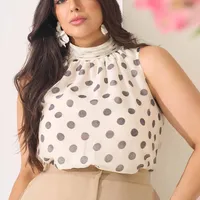 BLUSA POÁ GOLA ALTA BRANCO - imagem 2
