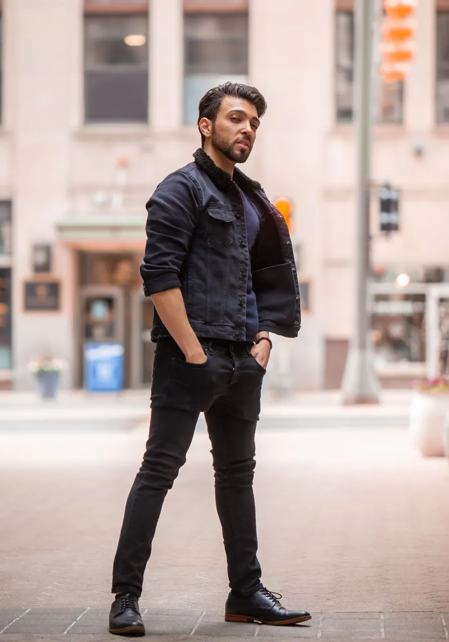 Calça Jeans Masculina Reta Preta