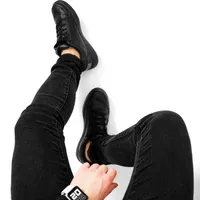 Calça Jeans Masculina Reta Preta - imagem 2