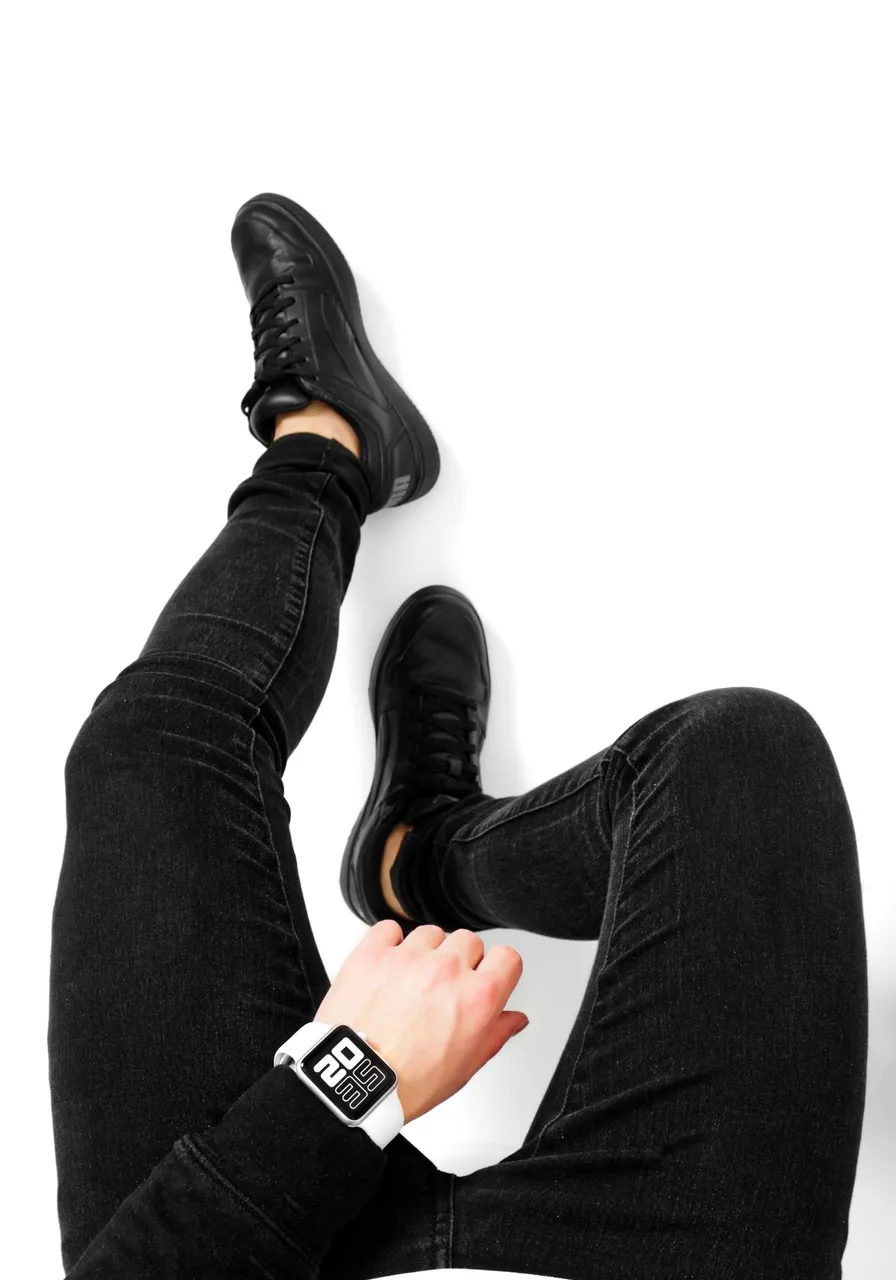 Calça Jeans Masculina Reta Preta