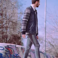 Calça Jeans Masculina Skinny Escura - imagem 1