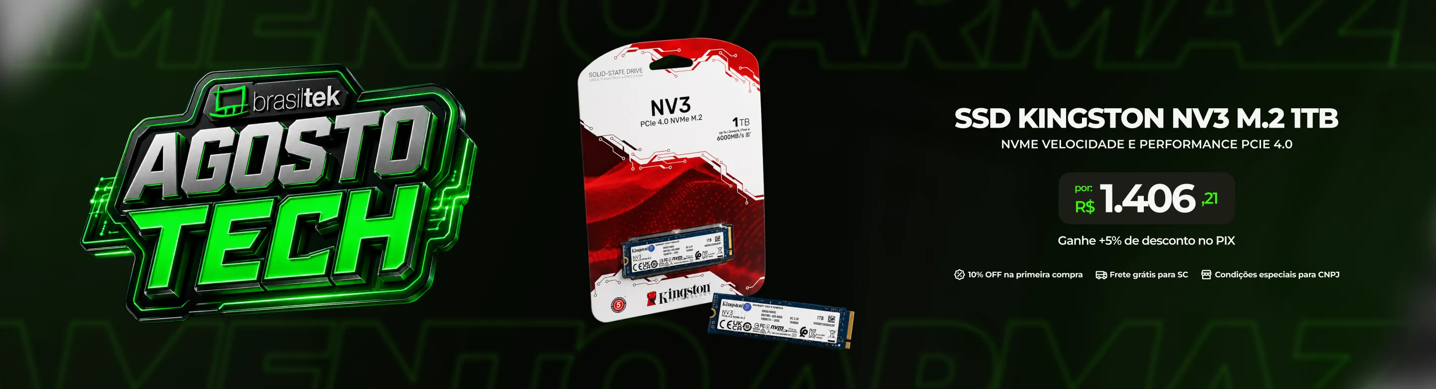 Banner SSD Kingston NV3 M.2 1TB