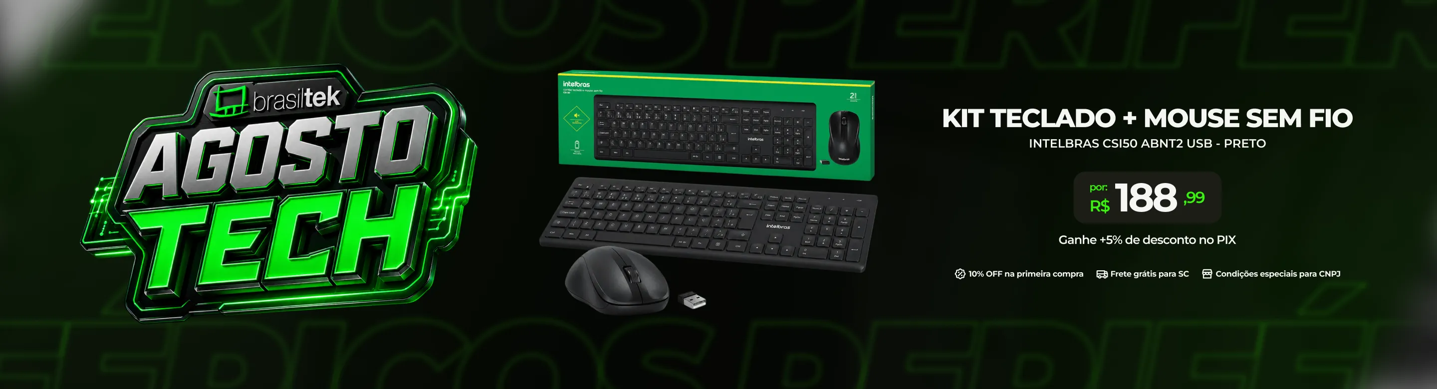 Banner Kit Teclado + Mouse Sem Fio