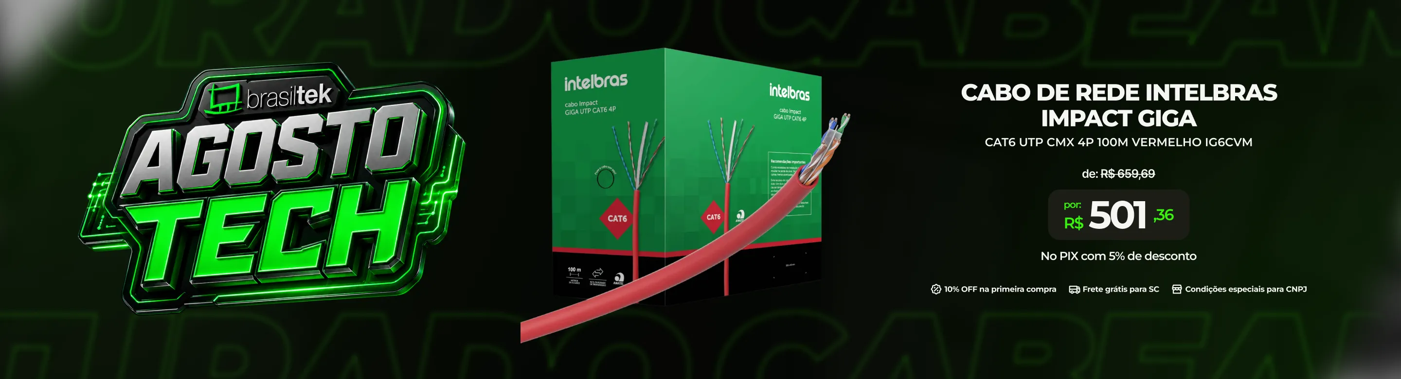 Banner Cabo de Rede Intelbras Impact Giga